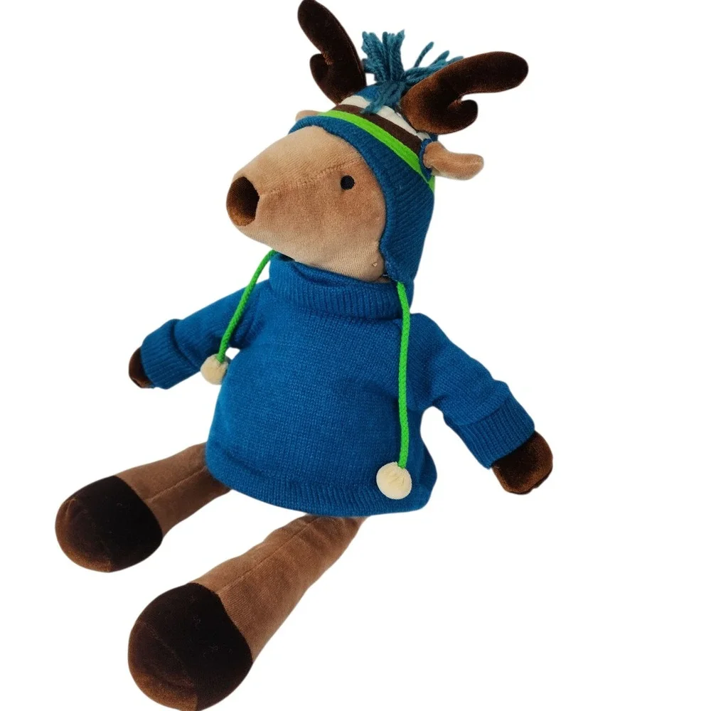 Vintage Bath & Body Works Cuddle Crew Reindeer Tassel‎ Plush Toy Christmas